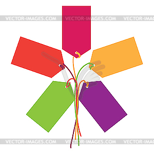 Star of labels - vector image