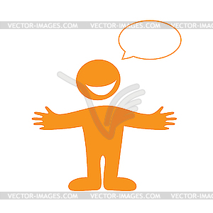 Human speaks - vector clip art