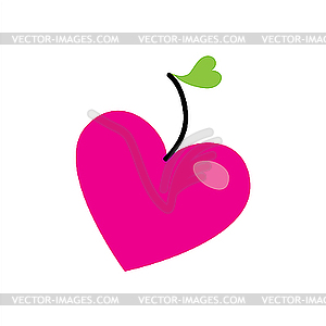 Apple heart - vector clipart