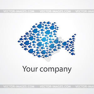 Flock of fish - vector clip art