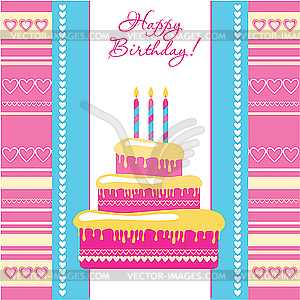 Happy birthday card - vector clip art