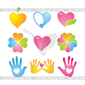 Hearts icons - vector image