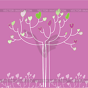 Love tree - vector image