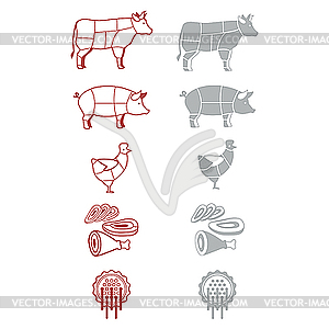 Мясо - графика в векторе