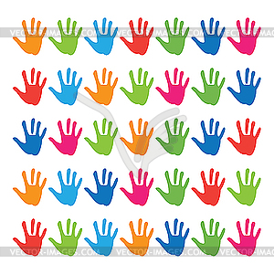 Pattern of hands - vector clip art