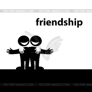 Friendship - royalty-free vector clipart