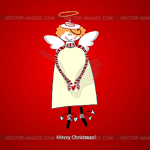 Christmas angel - vector clipart / vector image