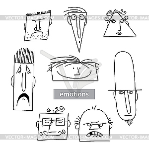 Man emotion - vector clip art