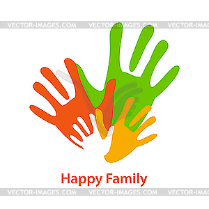 Happy family - vector image