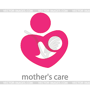 Mother`s care - vector clipart