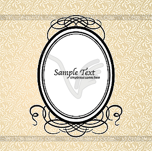 Oval frame - vector clipart