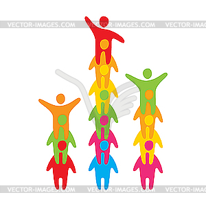 Team victory - royalty-free vector clipart