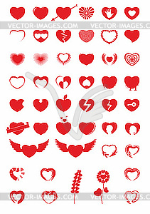 Heart Icons - vector image