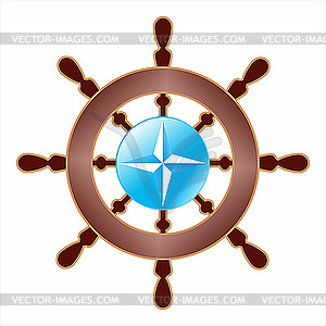 Steering-wheel with NATO logo - vector clipart