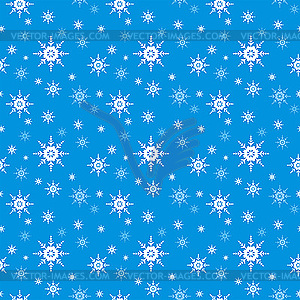 Seamless snowflake background - vector clipart