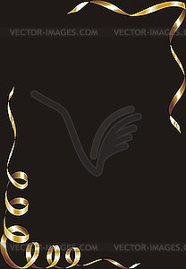 Greeting card with gold tapes - vector clip art