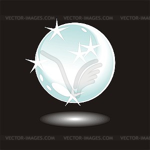 Pearl or magic crystal ball - vector clipart