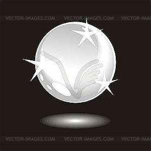 Pearl or magic crystal ball - vector clipart