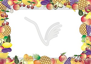 Fruits frame - vector image