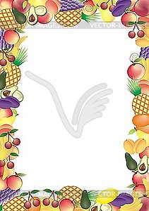 Fruits frame - vector EPS clipart