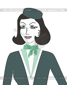 Stewardess  - vector clipart