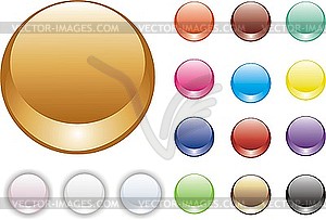 Set of glossy buttons - vector clip art