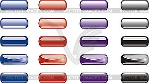 Set of glossy web buttons - vector clip art