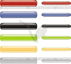 Set of glossy web buttons - vector image