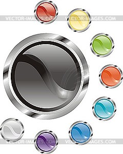 Set of glossy buttons - vector clipart