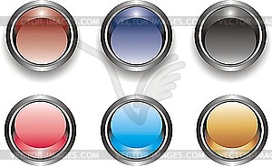 Set of glossy buttons - vector image