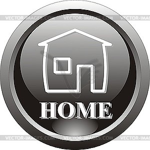 Black icon - homepage - vector clip art