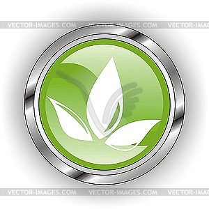 Зеленая глянцевая веб-иконка - векторный клипарт / векторное изображение