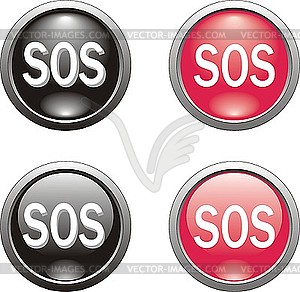 Set of SOS-icon  - vector clipart