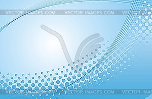 Blue abstract halftone background in - vector clipart