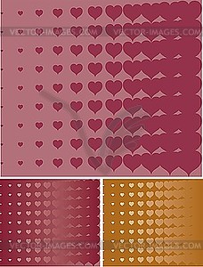 Valentines heart halftone background in - vector clipart