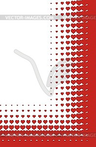 Valentines heart halftone background in - royalty-free vector clipart