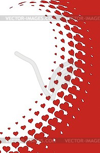 Valentines heart halftone background in - vector clipart