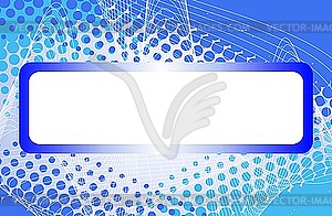 Abstract blue background with frame - stock vector clipart