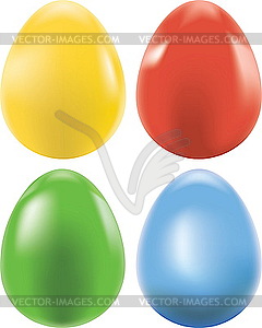 Цветные пасхальные яйца, праздничные символ - изображение в векторном виде