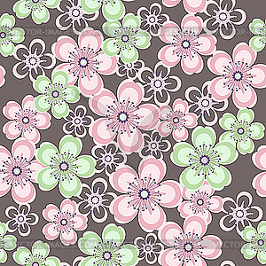 Beautiful floral seamless pattern - vector clip art