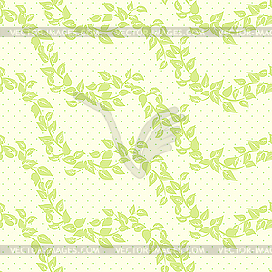 Seamless background with leaves - vector clipart