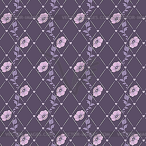 Seamless flower pattern - vector clipart