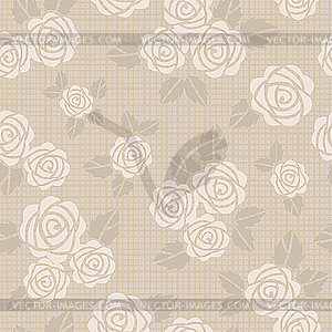 Seamless background with roses - vector clipart