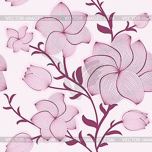 Floral seamless pattern - vector clipart