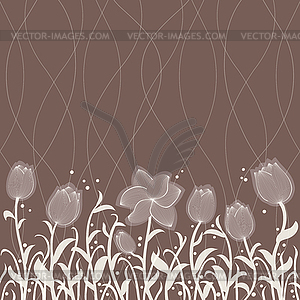 Floral invitation pattern - vector image