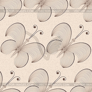 Seamless butterfly background - vector clipart