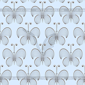 Seamless butterfly background - vector clip art