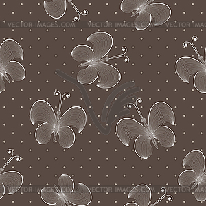 Seamless butterfly background - vector clipart / vector image