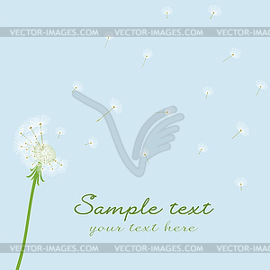 Cute blow dandelion - vector clipart