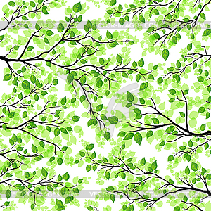 Цветочный фон с ветвями и листьями - векторный клипарт Royalty-Free